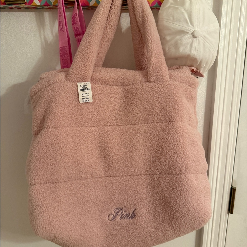 PINK Victoria's Secret Light Blush Sherpa Tote